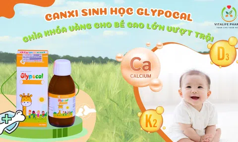 Canxi sinh học Glypocal - chìa khóa vàng cho bé cao lớn vượt trội