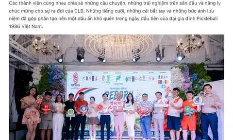 CLB Pickleball 1986 Việt Nam chính thức thành lập: Kết nối - Lan tỏa giá trị - Cùng nhau phát triển