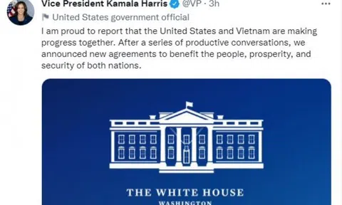 Phó Tổng thống Kamala Harris: Thỏa thuận Việt - Mỹ nhằm mang lại lợi ích cho người dân, sự thịnh vượng và an ninh cho cả hai quốc gia