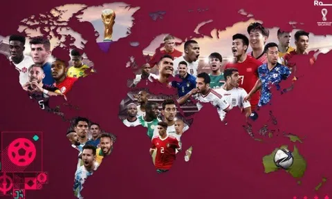 Tự hào khi cầu thủ Tiến Linh cùng màu cờ sắc áo Việt Nam có mặt trên bản đồ World Cup của FiFA
