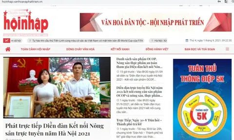 Chuyên trang Hội nhập Tạp chí điện tử Văn hóa và Phát triển phối hợp tổ chức thành công Diễn đàn Trực tuyến Hà Nội 2021