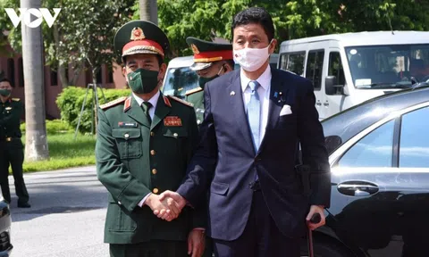 Bộ trưởng Phan Văn Giang chủ trì lễ đón Bộ trưởng Quốc phòng Nhật Bản