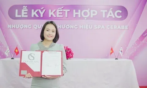 Lễ ký kết hợp tác giữa Chuỗi nhượng quyền thương hiệu Spa Cerabe và Giám đốc Chi nhánh Đặng Thị Lan