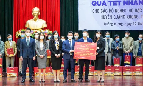 Danko Group trao tặng hơn 4 tỷ đồng quà Tết cho các hộ nghèo, đặc biệt khó khăn trên địa bàn huyện Quảng Xương (Thanh Hóa)