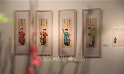 Sắc xuân qua sưu tập tranh dân gian Tứ bình
