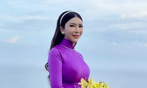 Hoa hậu Trần Thị Ái Loan kiêu sa rạng ngời khoe sắc trong tà áo dài sau đăng quang