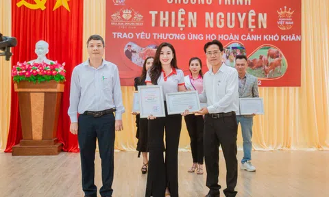 Hoa hậu Doanh nhân Việt Nam Toàn cầu 2020 Vũ Ngọc Anh đồng hành cùng BTC cuộc thi trong hành trình thiện nguyện sau khi kết thúc nhiệm kì