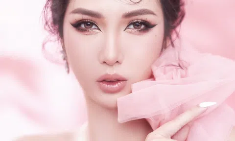 Hoa hậu Khương Phương Anh tựa "nàng thơ" với sắc hồng trong bộ ảnh mới