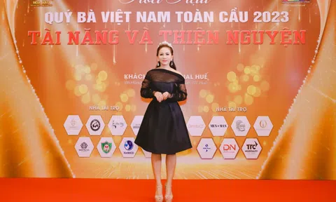 Hoa hậu Yến Phượng xuất hiện thanh lịch và sang trọng tại đêm thi Tài năng Hoa hậu Quý bà Việt Nam Toàn cầu 2023