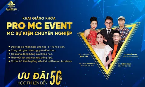 Bluesun Academy là Học viện đào tạo người dẫn chương trình sự kiện chuyên nghiệp đầu tiên tại TPHCM với giáo trình nhiều cấp độ từ  Junior – Senior  đến Pro MC Event.