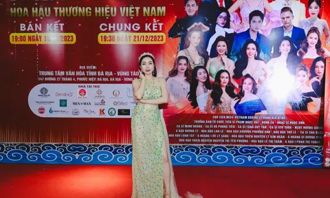 Á hoàng Võ Lý Sang ngồi ghế giám khảo chung kết Hoa hậu Thương hiệu Việt Nam 2023