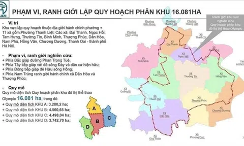 Công bố quy hoạch phân khu đô thị thể thao Olympic Hà Nội hơn 16.000ha