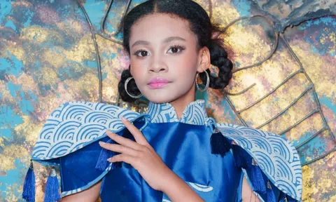 Siêu mẫu teen tài năng Helen Nguyễn tại Carnaval Thổ cẩm Tây Bắc lần thứ nhất: Sắc trẻ trong dòng chảy di sản