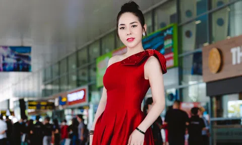 Á hậu Vũ Khánh Hòa xuất hiện rạng ngời đón dàn thí sinh Hoa hậu Doanh nhân Việt Nam 2022
