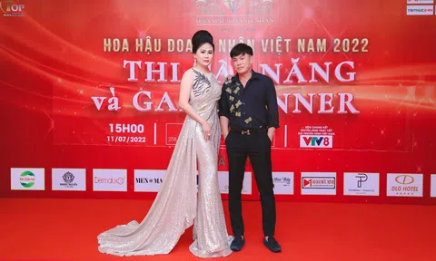 Hoa hậu Thiện nguyện Lý Kim Ngân thần thái sang trọng tại đêm thi tài năng HHDN Việt Nam 2022