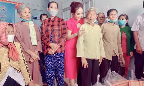 Á hậu Lê Thị Hồng Thắm tích cực làm từ thiện sau khi đạt giải ở Hoa hậu Doanh nhân Việt Nam Toàn cầu 2022