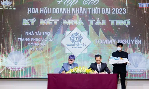 NTK Tommy Nguyễn đảm nhiệm vai trò là nhà tài trợ trang phục độc quyền tại Hoa hậu Doanh nhân Thời đại 2023