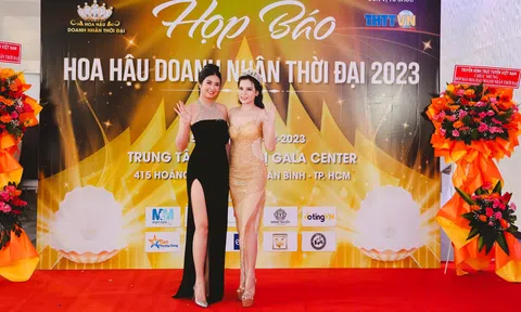 Á hậu Thạch Cẩm Tố đọ sắc "bất phân thắng bại" cùng Hoa hậu Việt Nam Ngọc Hân tại sự kiện