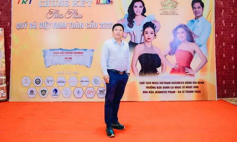 Ông Nguyễn Thanh Thắng đại diện NTT nước uống Bạch Mã - I-on Health  xuất hiện tại chung kết Hoa hậu Quý bà Việt Nam 2023