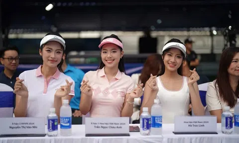 Sắc vóc rạng rỡ của Top 3 Hoa hậu Việt Nam 2024 tại lễ khai mạc Giải Pickleball Việt Nam 2025