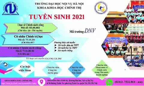 Ngành Chính trị học thuộc trường Đại học Nội vụ Hà Nội đáp ứng nhu cầu nguồn lực và xu thế phát triển của thời đại