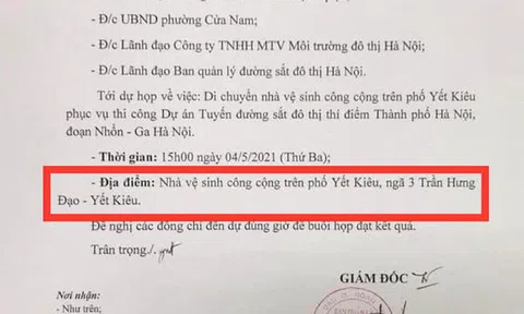 Hà Nội: Thực hư việc một BQL mời dự họp tại địa điểm là nhà vệ sinh công cộng...?!