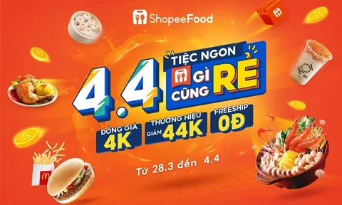 Khi “Tháng Tư không còn là lời nói dối” với loạt ưu đãi chân thật đến từ ShopeeFood 4.4