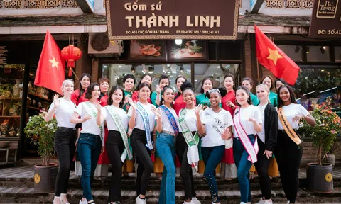 Làng gốm cổ truyền Bát Tràng hân hoan chào đón thí sinh đại diện các quốc gia tham dự Hoa hậu Du lịch Thế giới 2022