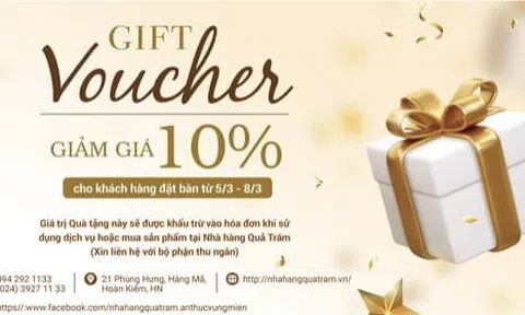 Nhà hàng Quả Trám tưng bừng khuyến mại dịp 8/3