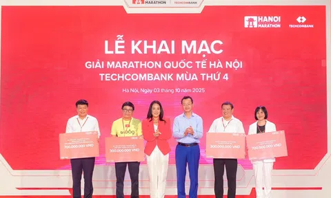 Khai mạc Giải Marathon Quốc tế Hà Nội Techcombank Mùa thứ 4: Giải chạy biểu trưng của Thủ đô, kết nối cộng đồng, tôn vinh giá trị di sản - văn hoá