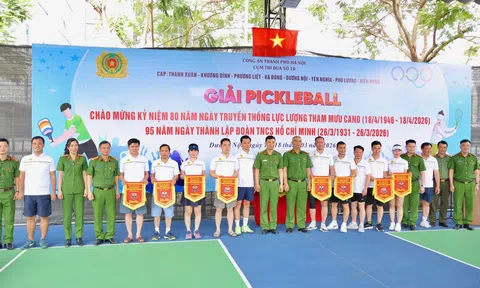 Giải Pickleball Cụm thi đua số 10 - Công an thành phố Hà Nội chào xuân Bính Ngọ 2026