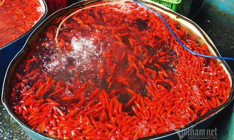Chợ Hà Nội, khắp nơi đỏ rực một màu cá chép