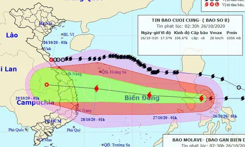 Bão số 8 tan, bão Molave giật cấp 14 sắp vào Biển Đông