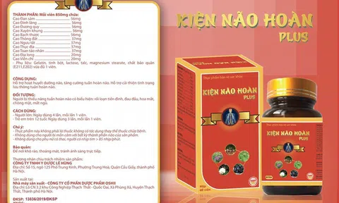 Kiện Não Hoàn Plus là TPBVSK không phải thuốc và những điều cần biết khi quảng cáo