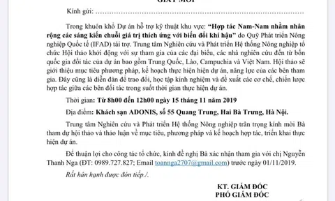 Trung tâm Nghiên cứu và Phát triển Hệ thống Nông nghiệp tổ chức Hội thảo quốc tế về nông nghiệp