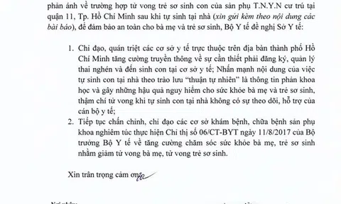 Bộ Y tế khẳng định việc sinh con thuận tự nhiên là phản khoa học