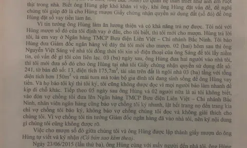 Từ Sơn (Bắc Ninh): Bài học từ việc cho mượn sổ đỏ thế chấp ngân hàng dẫ tới mất tình hàng xóm, mất tài sản