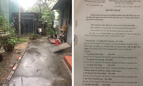 Hà Nội: Nhiều “uẩn khúc” trong giải quyết tranh chấp đất thừa kế, Viện KSND quận Long Biên đề nghị hủy bản án sơ thẩm?