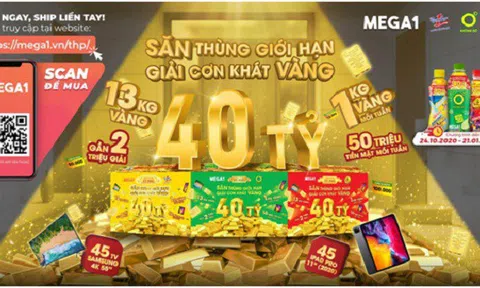Mega1 chính thức trao 1kg vàng cho “tỷ phú” thứ 2 của chương trình “săn thùng giới hạn”