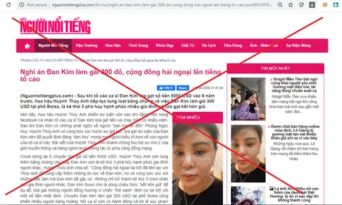 Cần làm rõ trang tin chui “Báo Người Nổi Tiếng” đăng sai thông tin xúc phạm danh dự Ca sĩ Đan Kim