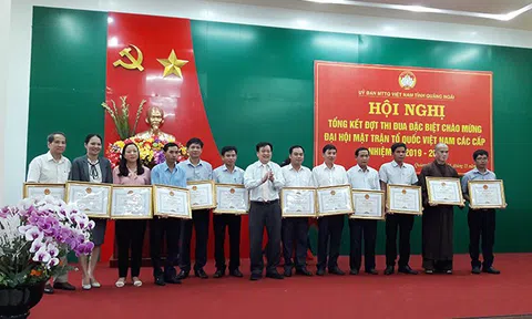 Quảng Ngãi: Tổng kết đợt thi đua chào mừng Đại hội MTTQVN các cấp nhiệm kỳ 2019-2024