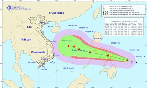 Bão gần biển Đông, Bắc Bộ và Trung Bộ mưa rét, Tây Nguyên - Nam Bộ ngày nắng, đêm không mưa
