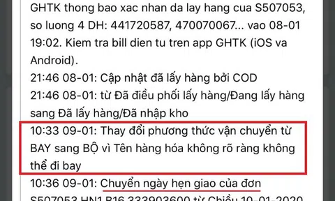 Giao hàng tiết kiệm: Nợ khách hàng một lời xin lỗi khi tự ý thay đổi phương thức vận chuyển