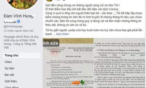 Ca sĩ Đàm Vĩnh Hưng, các diễn viên Cát Phượng, Ngô Thanh Vân  bị phạt tiền vì đưa tin sai về Covid-19