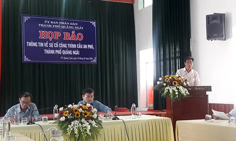 Quảng Ngãi: Thông tin sự cố gãy dầm cầu An Phú trong lúc thi công
