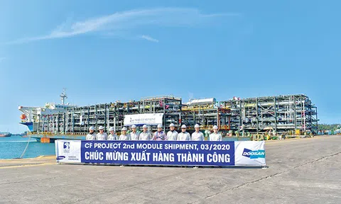 Doosan Vina: Hoàn thành việc xuất khẩu đơn hàng 27 module cho đối tác Samsung