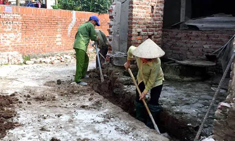 Vĩnh Phúc: Vĩnh Tường hỗ trợ xây dựng cống rãnh thoát nước thải, khắc phục ô nhiễm môi trường