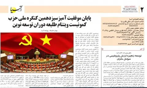 Báo Iran: Đại hội XIII của Đảng Cộng sản Việt Nam kết thúc thành công, mở ra thời kỳ phát triển mới