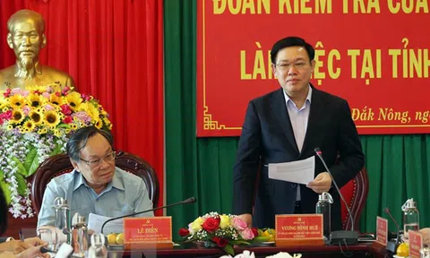 Đoàn công tác Bộ Chính trị làm việc với Ban Thường vụ Tỉnh ủy Đắk Nông