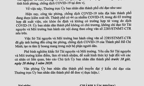 Khiển trách PGĐ Sở Tài Nguyên-Môi trường TPHCM vì "văn bản hỏa táng"
